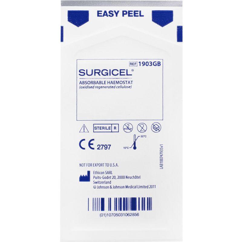 SURGICEL гемостатичний матеріал, що розсмоктується, 10,2 см x 20,3 см, 1902GB